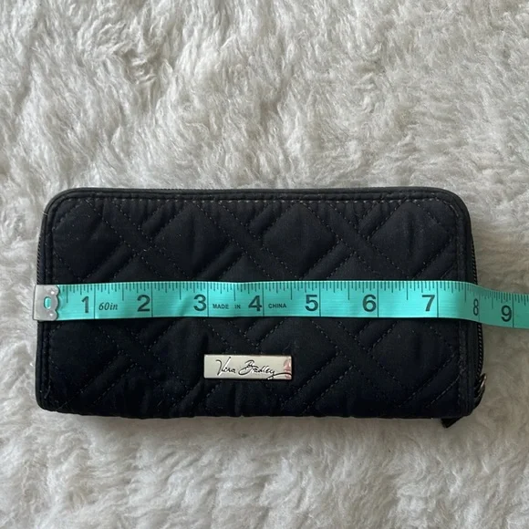 Vera Bradley Grab & Go Organizing Wallet Classic Black quilted diamond - Picture 10 of 11